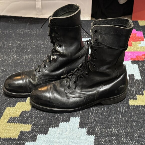 BILTRITE Vintage Lace-Up Combat Military Boots, ANSI 741-1983/75 Black Leather main image 15